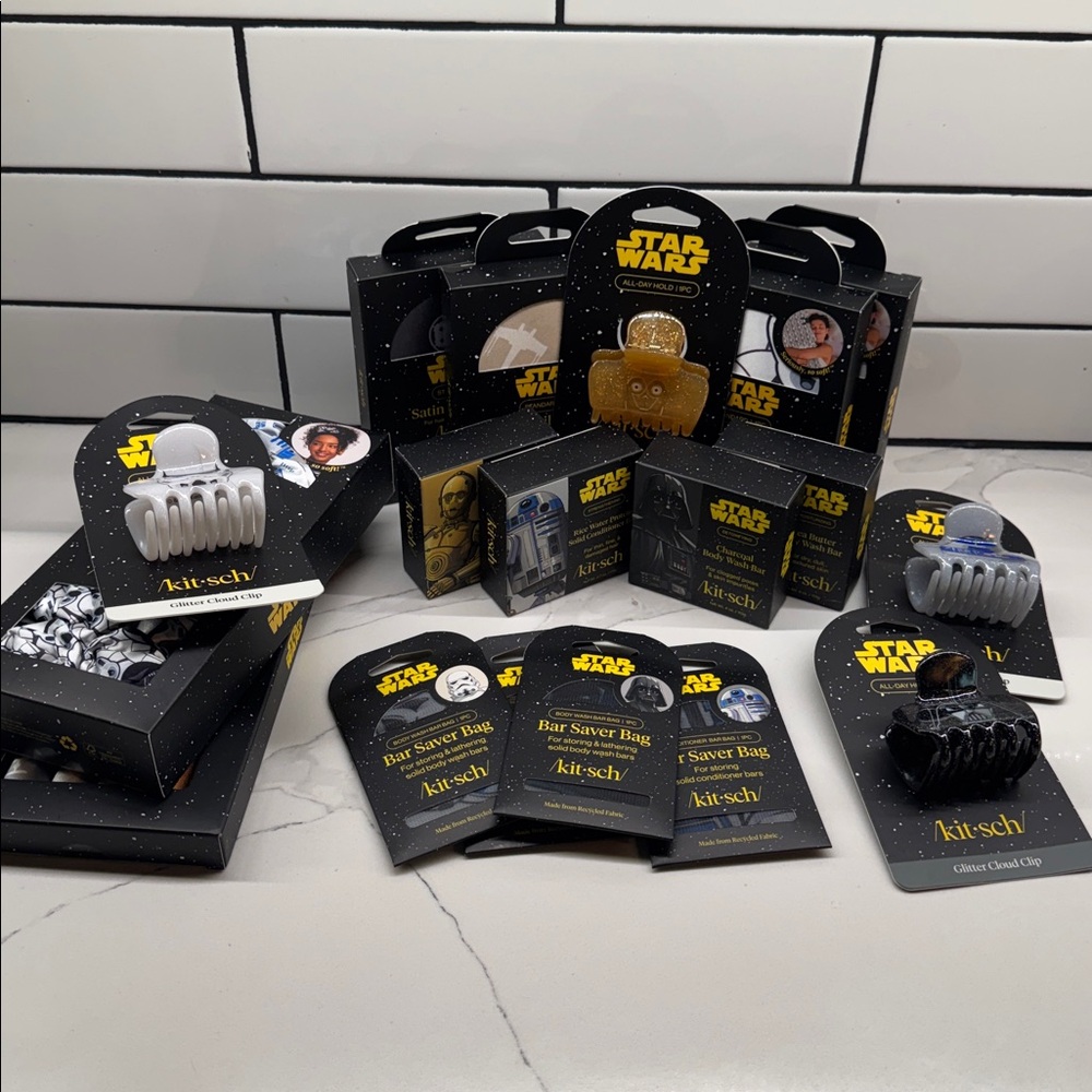 Kitsch Star Wars SPECIAL EDITION Hair-Body Care Bundle- Blue, White, Gold, Black